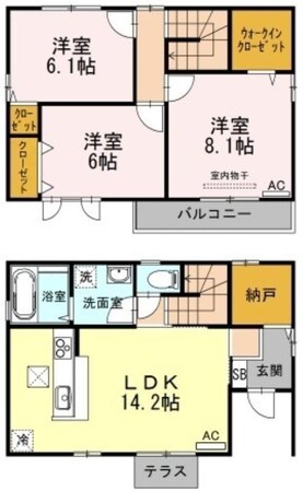 Bonheur　Ｃ棟の物件間取画像